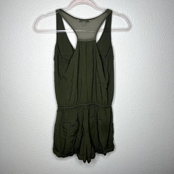 American Eagle Outfitters Green Button Front Mini Romper Size XXS - Picture 6 of 6